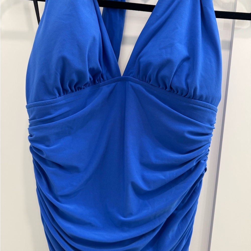 Magicsuit Blue Women's One Piece halter Swim top  size 10